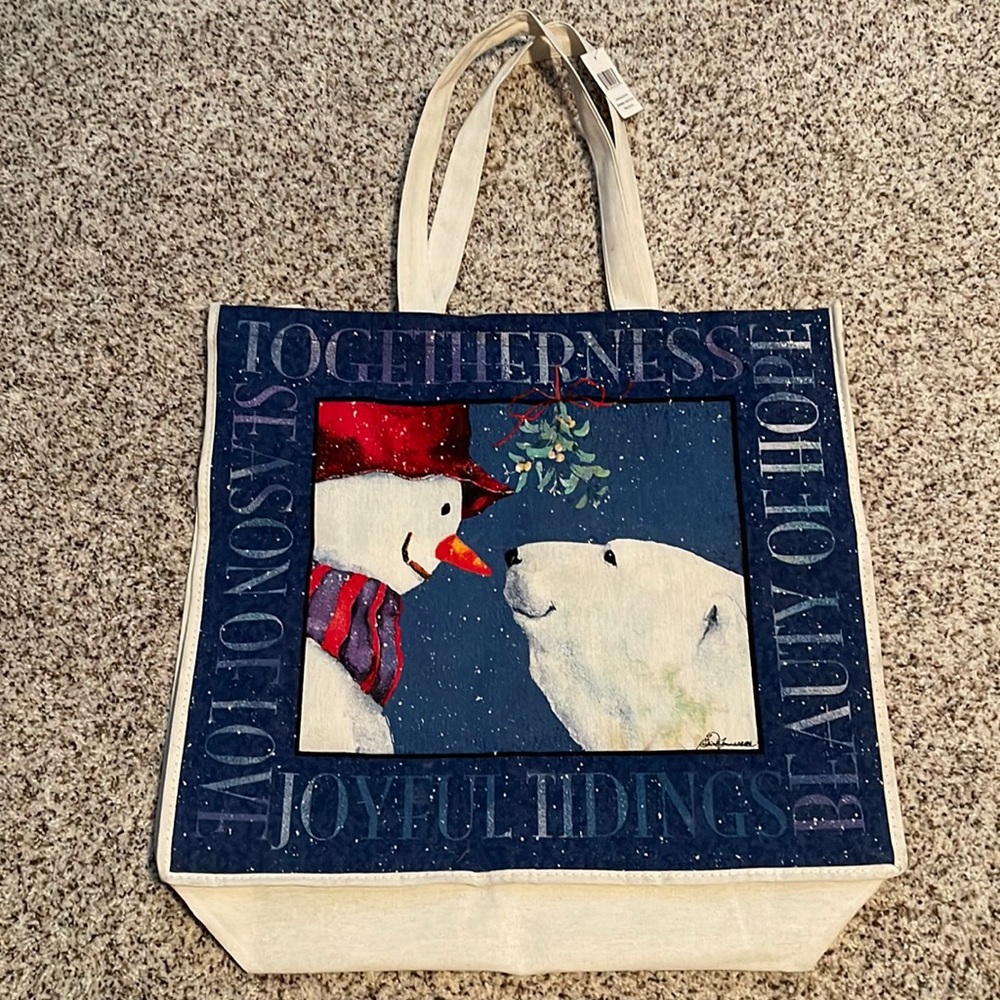Holiday Canvas Tote NEW